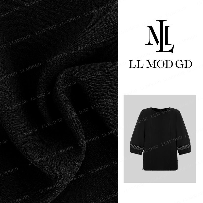 【莉莉家】灯笼袖2024夏小众明线设计感时尚上衣YL-252004