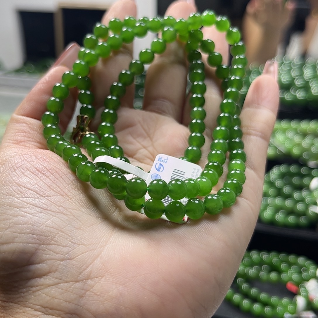 手链未镶嵌和田玉（碧玉）6