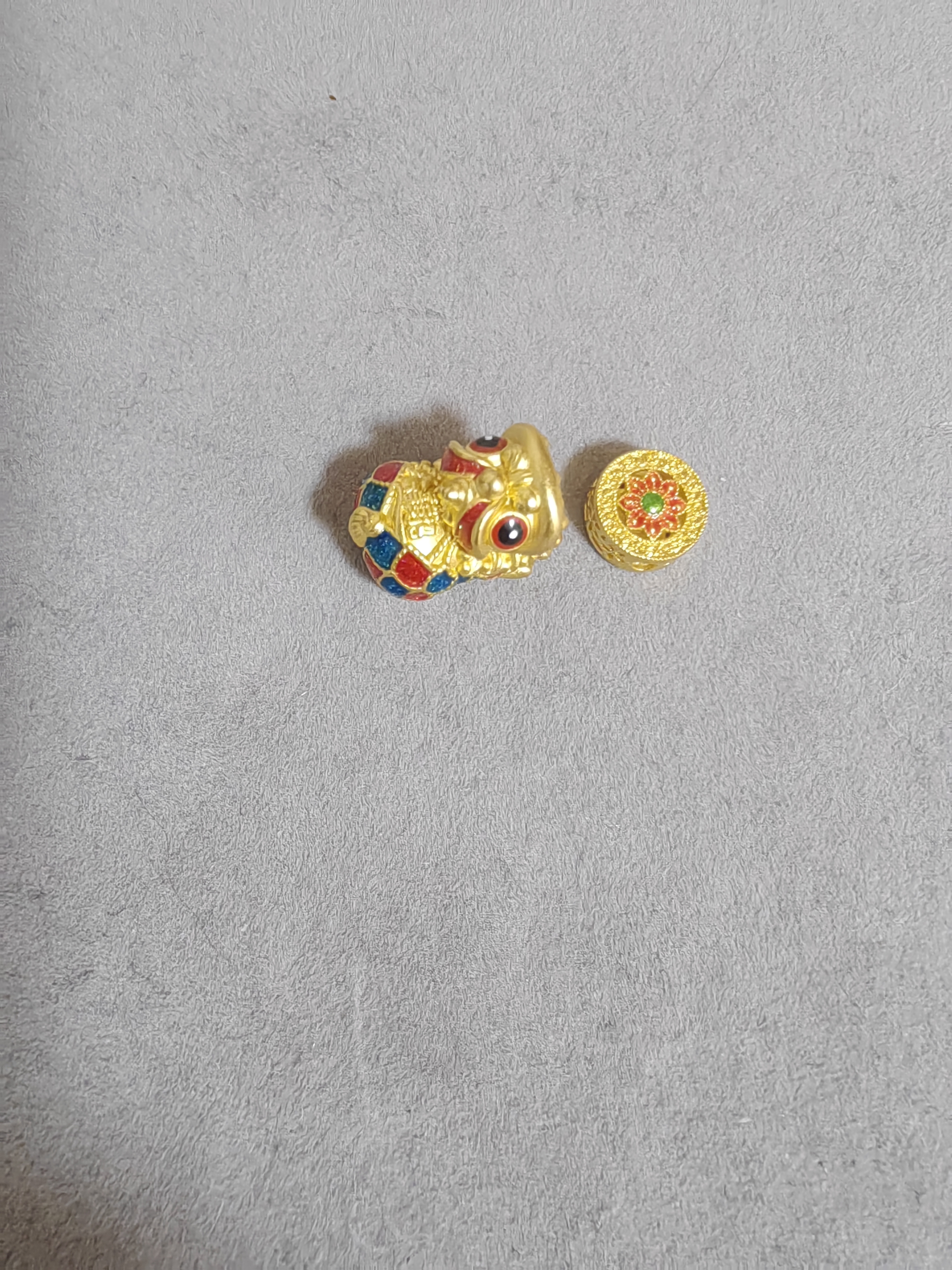 胖福饰品足金醒狮宝箱花