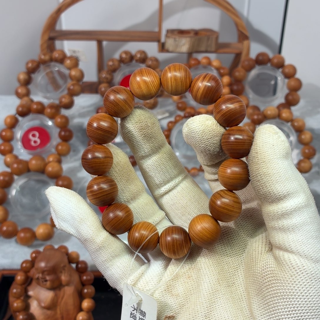 柏木（崖柏）手串/手链太行崖柏22.7甜香红黑油1.5