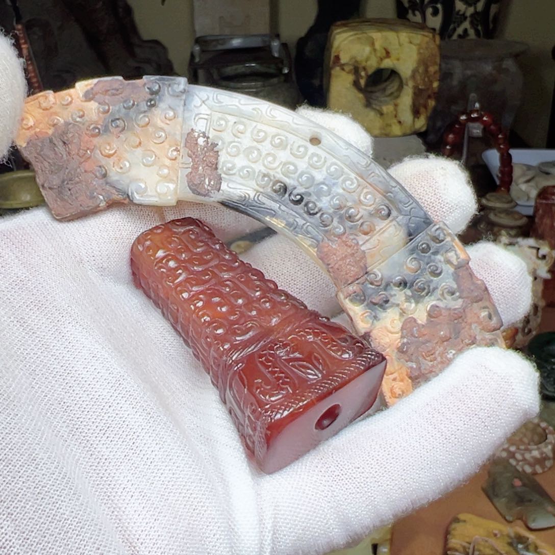 和田玉未镶嵌颈饰听**珍