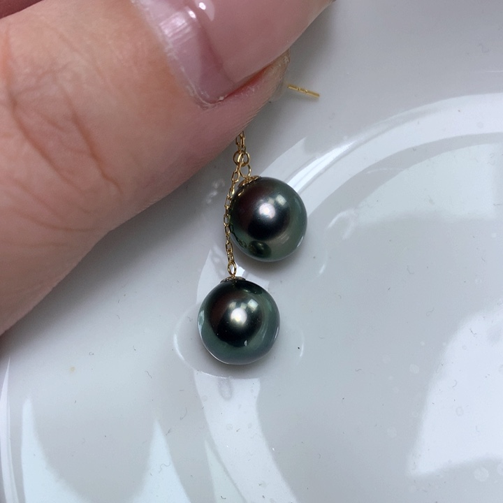 18K金镶嵌耳饰海水珍珠