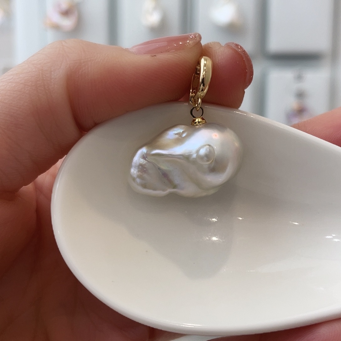 淡水珍珠颈饰银S925镶嵌