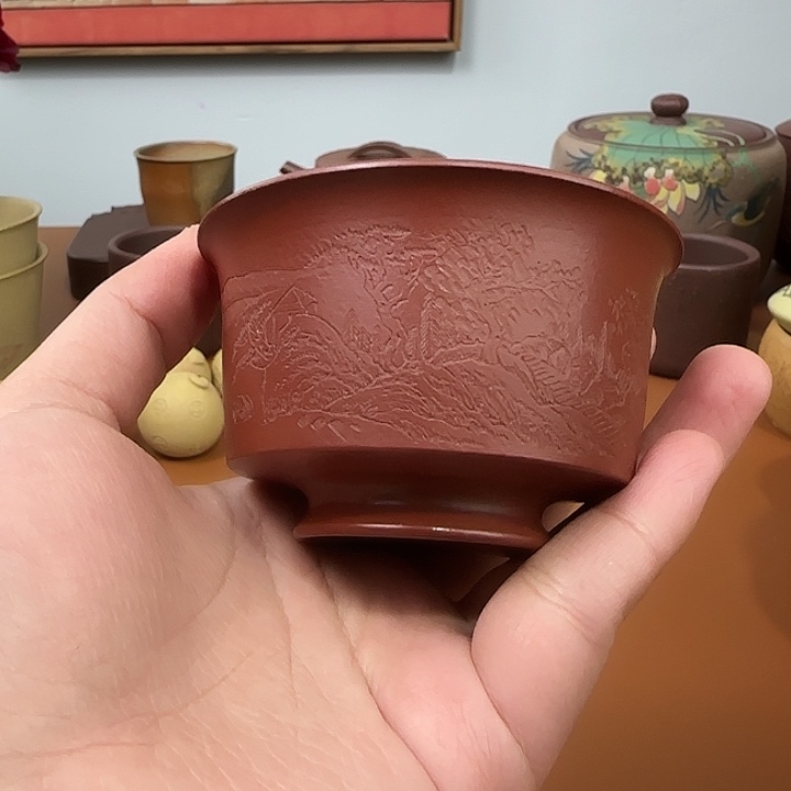 宜兴紫砂瑕疵主人杯杯