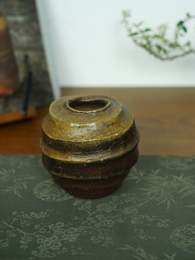 伊禾集物 日本备前烧匠人森丁斋 花瓶 茶道 零配 