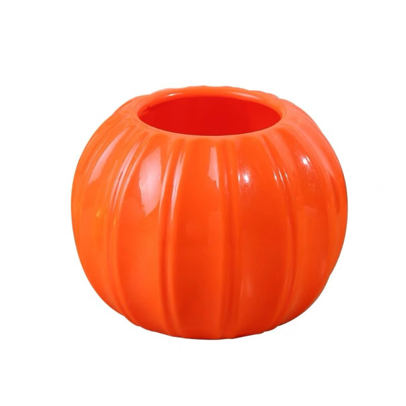 2024年喜庆欧式塑料客厅创意桌面布置DIY手工花南瓜瓶形状