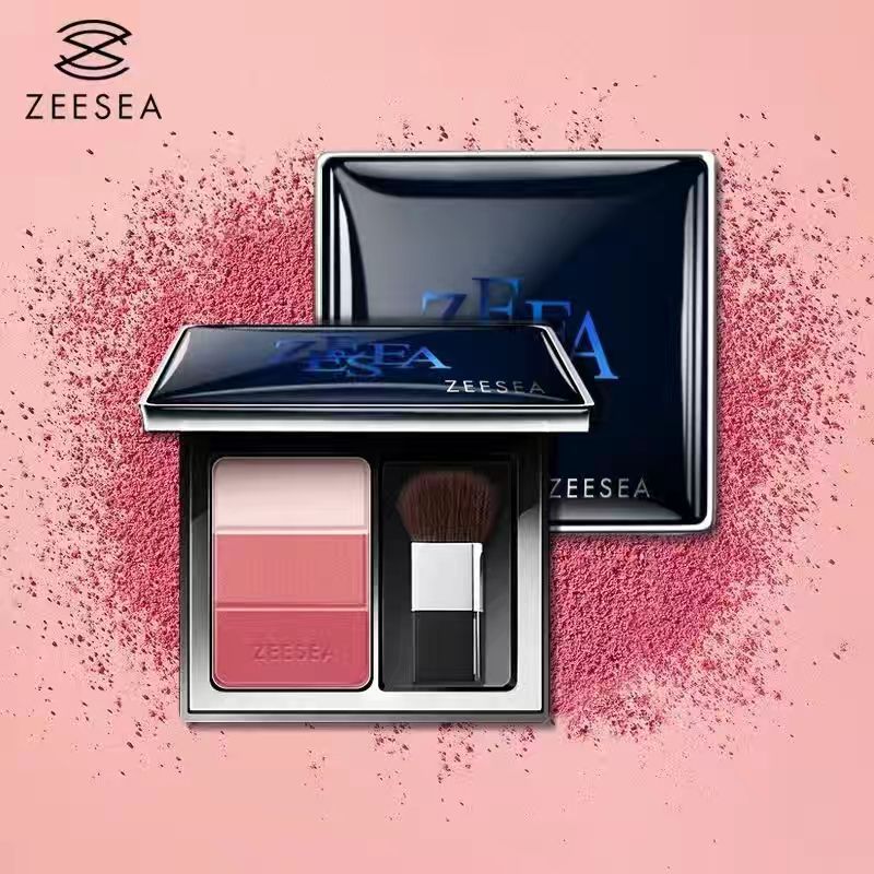 ZEESEA滋色三色修容腮红盘正品裸妆保湿提亮肤色高光持久胭脂粉饼