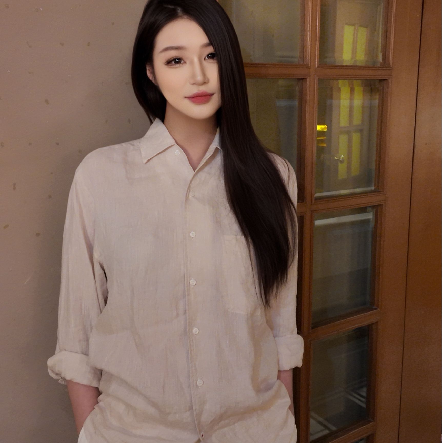 【goolu专属】”6800“版老钱风亚麻衬衫长袖时尚休闲舒适百搭男女