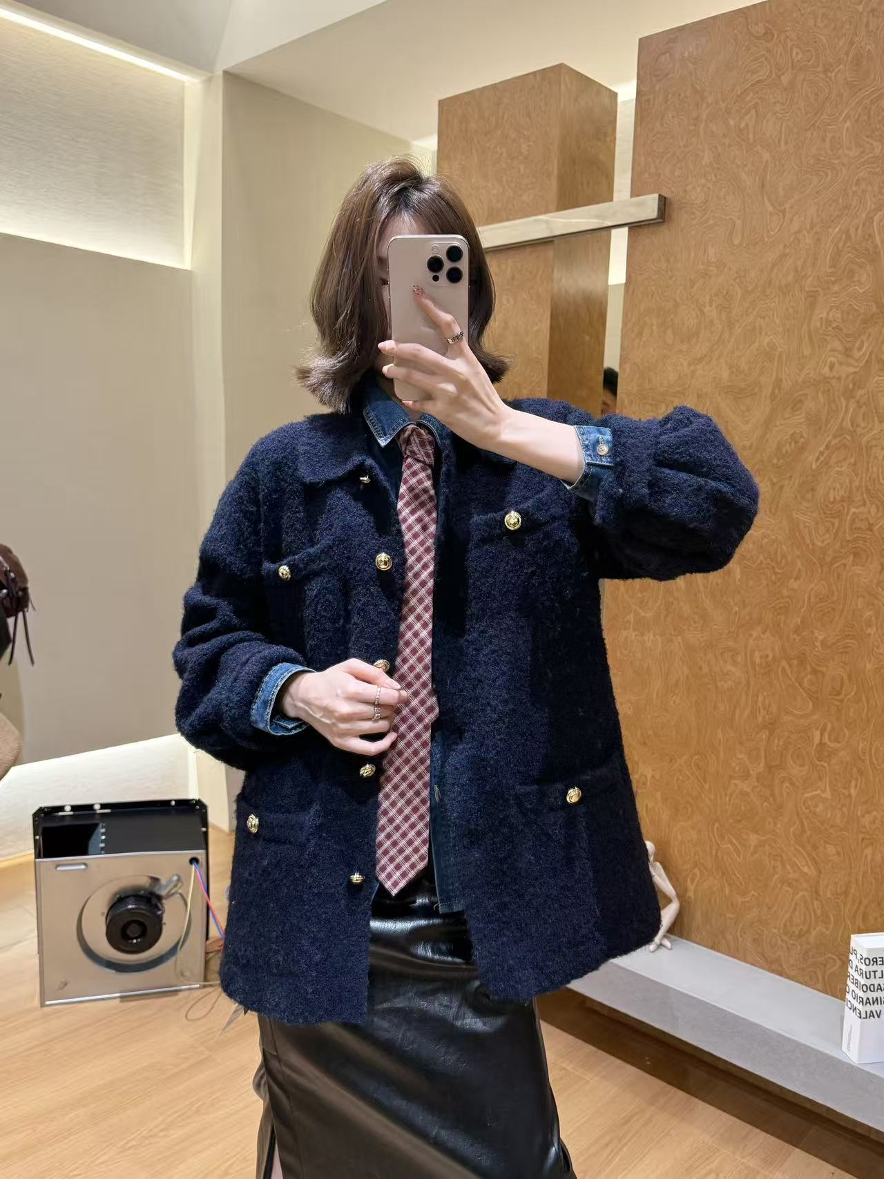 【ZHEN】25K01855 2025新款时尚气质显瘦小众设计师款时尚外套女