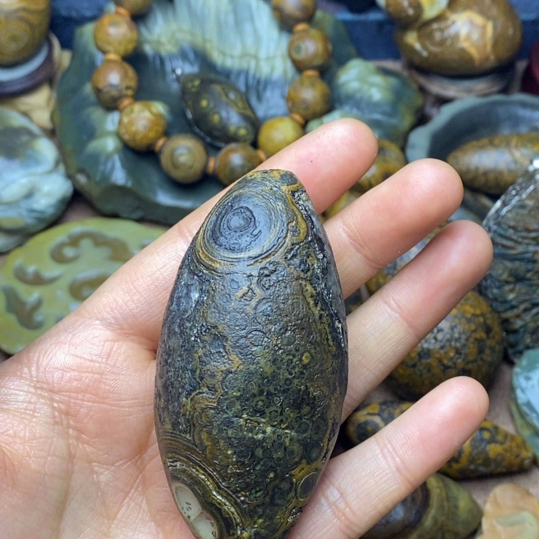 银S925远**王眼睛手把件