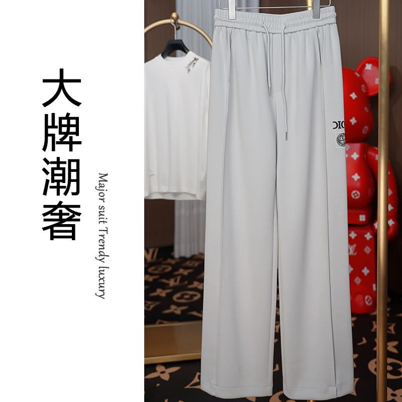 【D＋岛】高奢痞帅感宽松休闲裤时尚百搭加厚秋冬季款男士裤子K1510