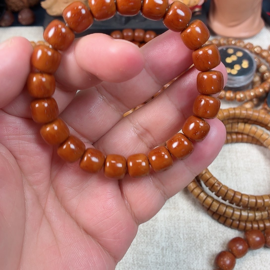 紫金鼠手串纯肉短轴道珠