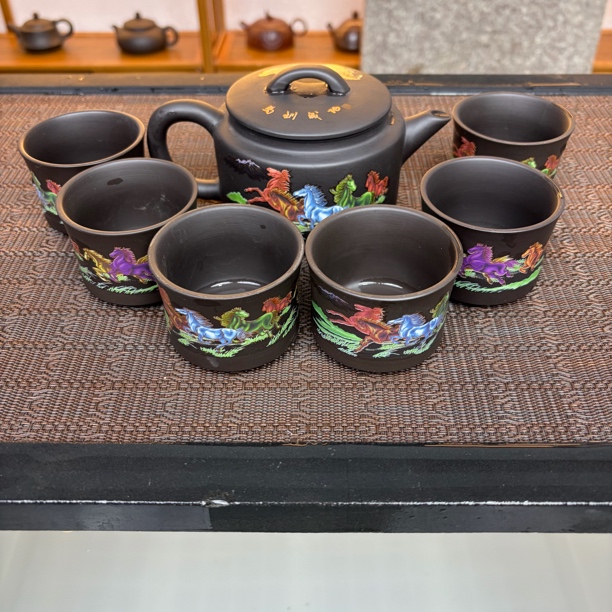 350ml马到成功汉瓦一壶六竹节杯七件套