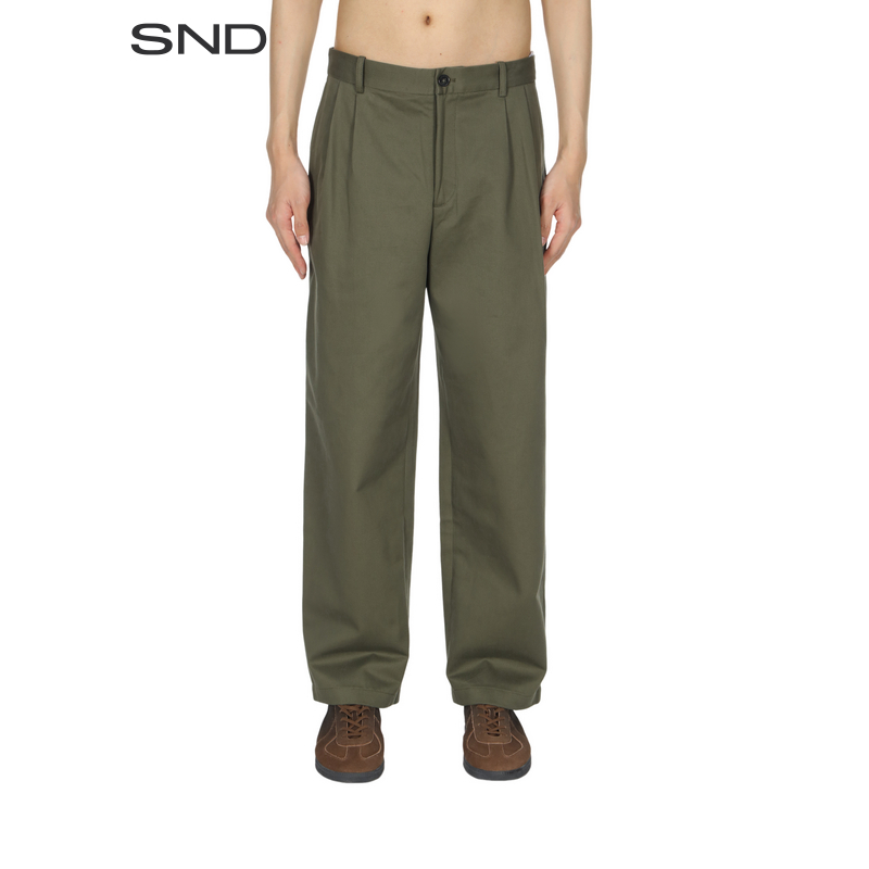 【MAISON KITSUNE 设计师品牌】SND AW25 宽松压褶长裤