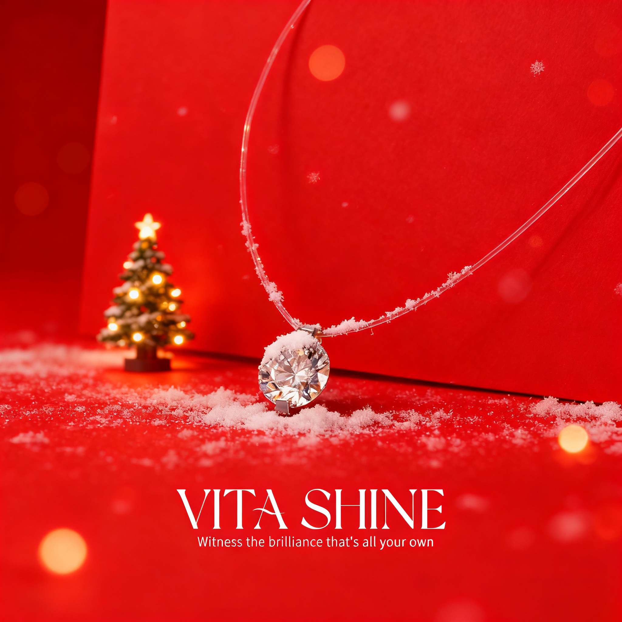 实验室培育钻石【人鱼之泪】1克拉以上透明吊坠 铂金镶嵌爆款空气感