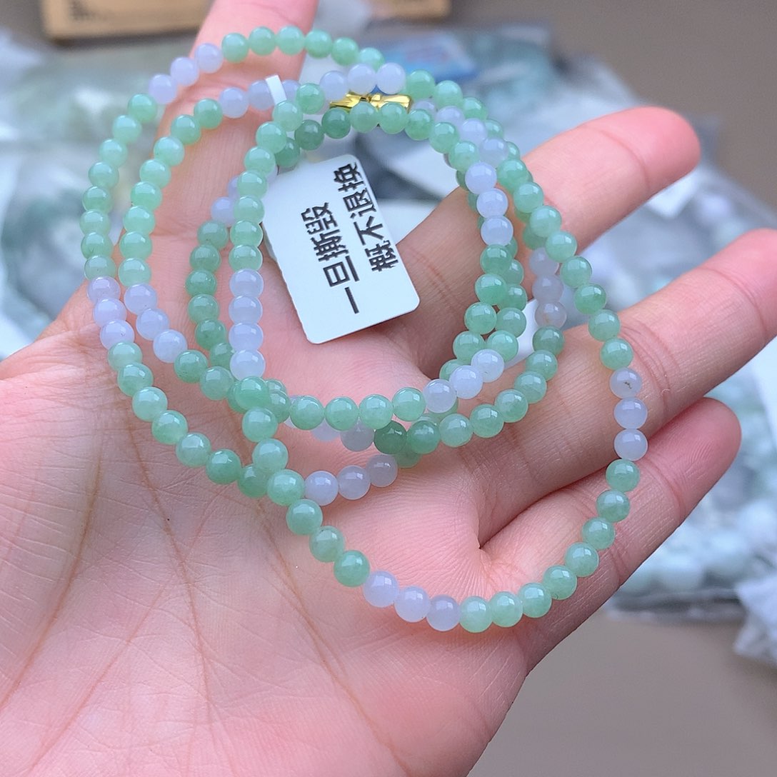 未镶嵌手串定制翡翠