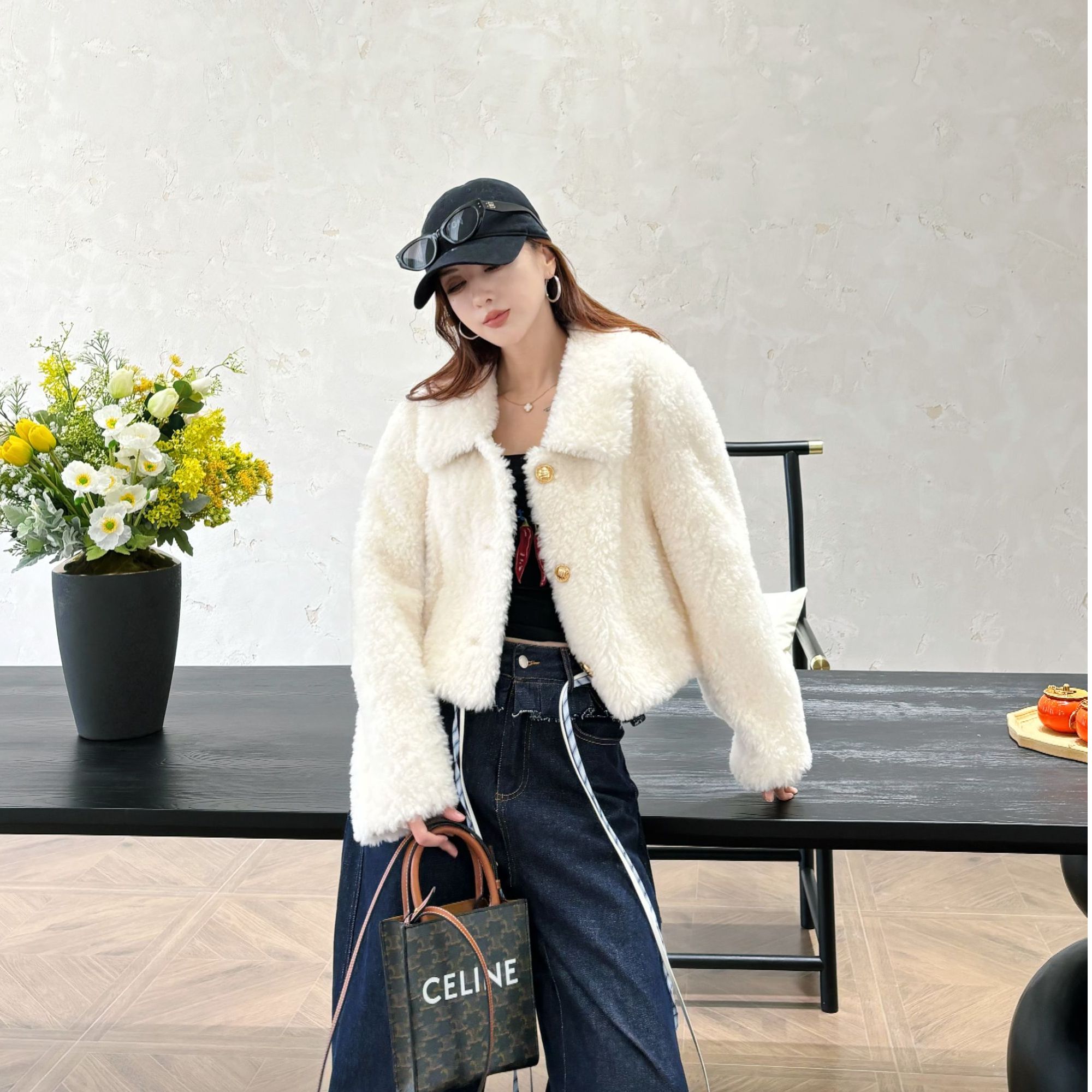 【时光独白】2025短款100羊毛休闲百搭外套气质韩版翻领