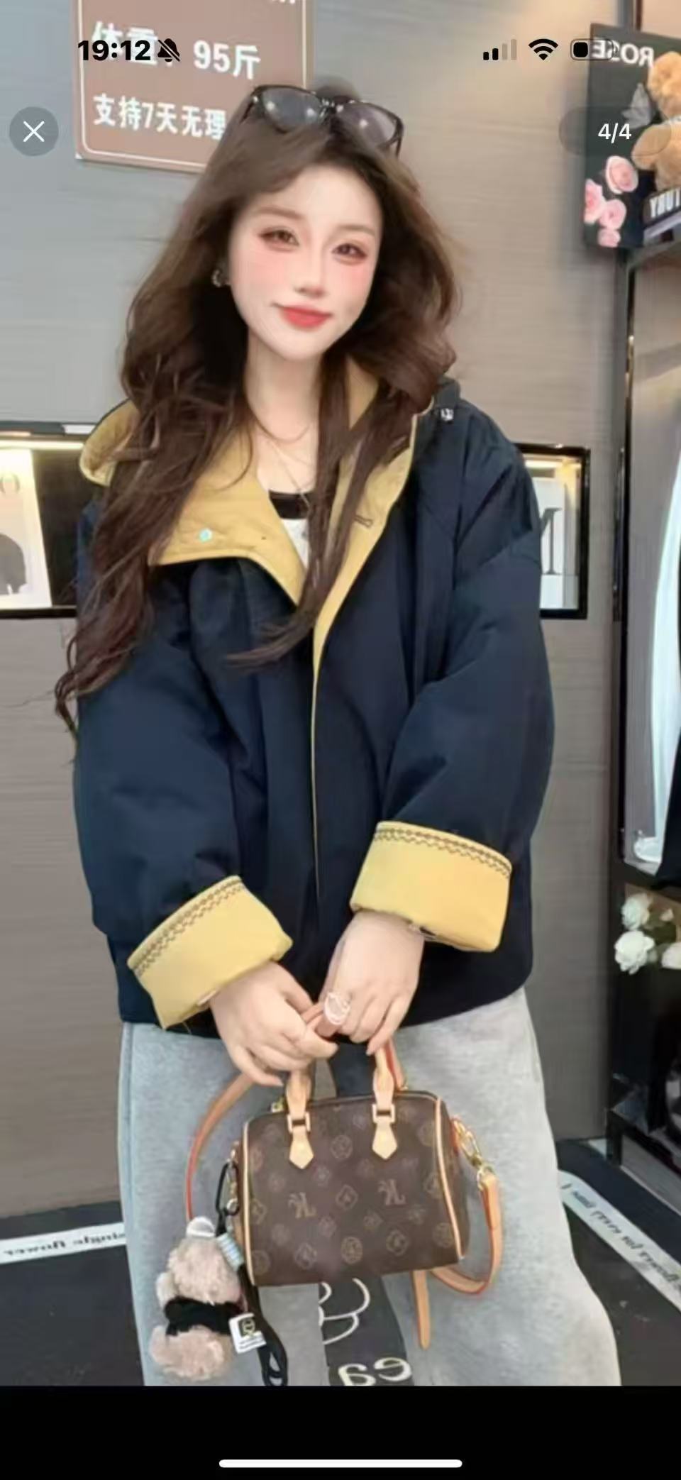 【撞色款666】25年冬季新款加厚棉衣撞色减龄气质百搭连帽休闲