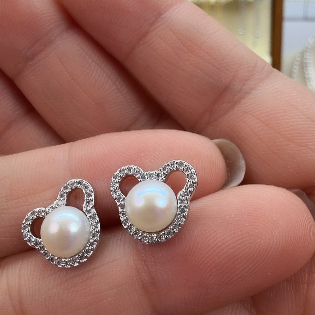 未镶嵌耳饰淡水珍珠167