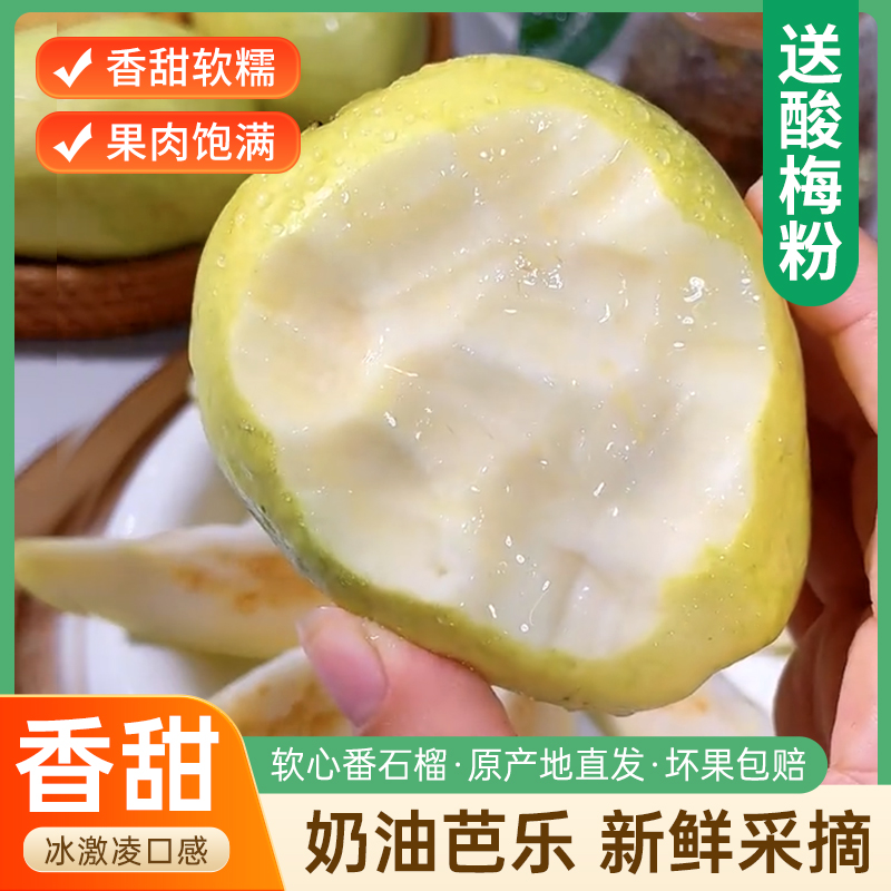 广西白心奶油芭乐芭乐番石榴当季水果高维c低卡香甜热卖芭乐水果