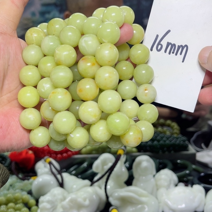 蛇纹石玉手串多样性发货未镶嵌