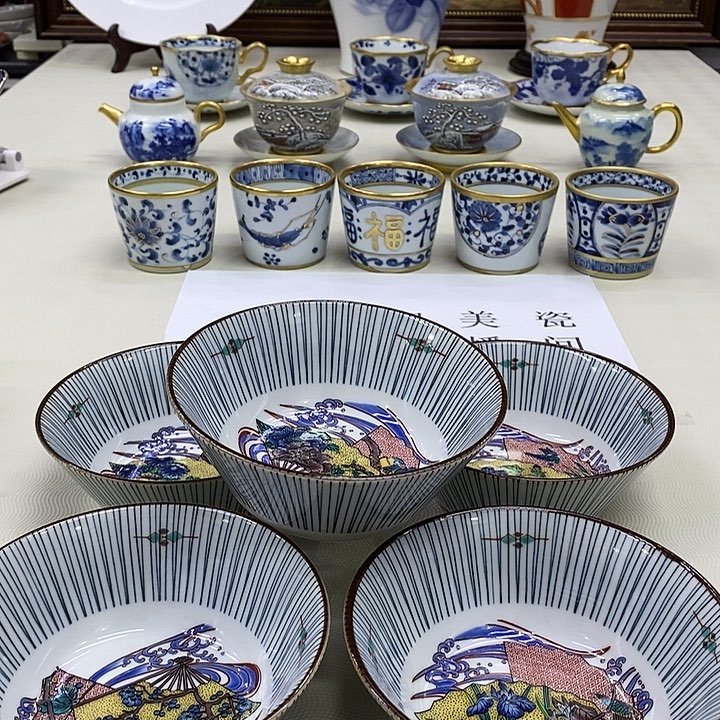 摆件进口瓷器九谷