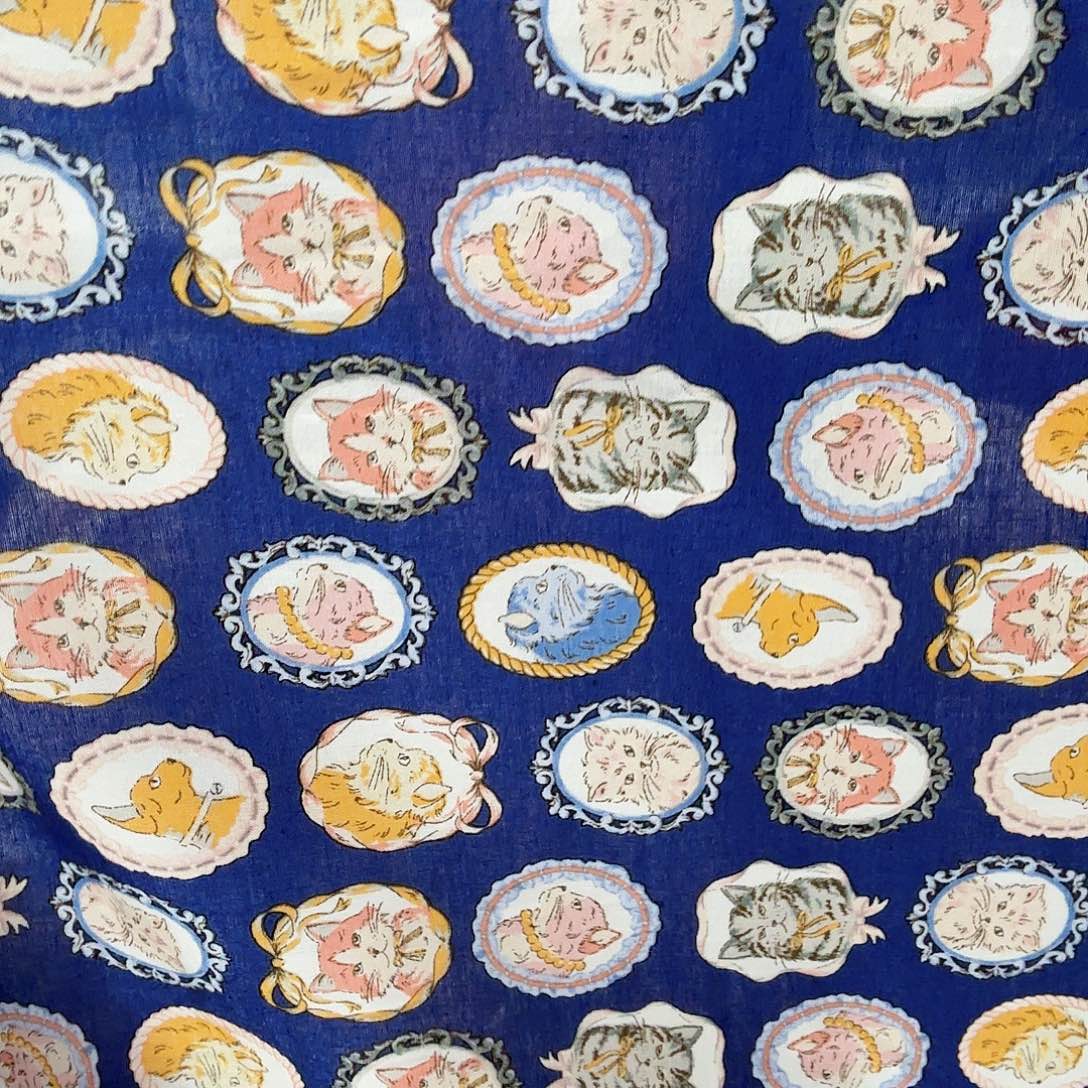 棉生日专场特价北高60支高支棉猫藏蓝色1米