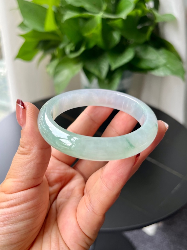 53性价比强推版半山水冰紫冰绿飘花翡翠手镯