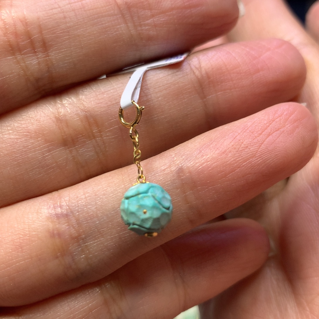 绿松石18K金镶嵌滴流