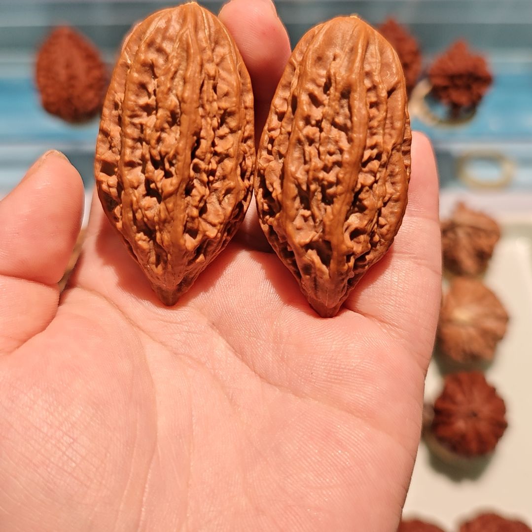 吊坠文玩核桃瓜条橘红皮色瓜条