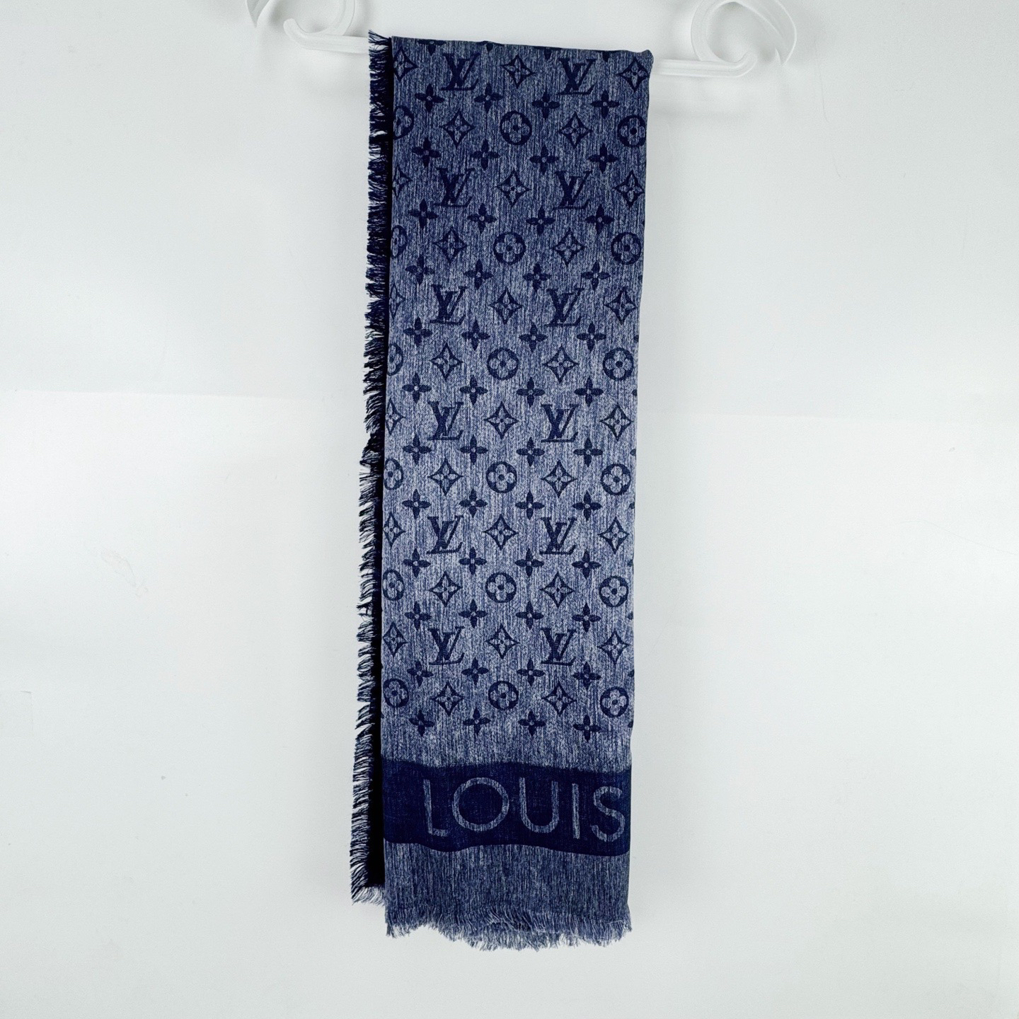 99新 LouisVuitton/路易威登 真丝羊毛印花披肩围巾全新 sz0164