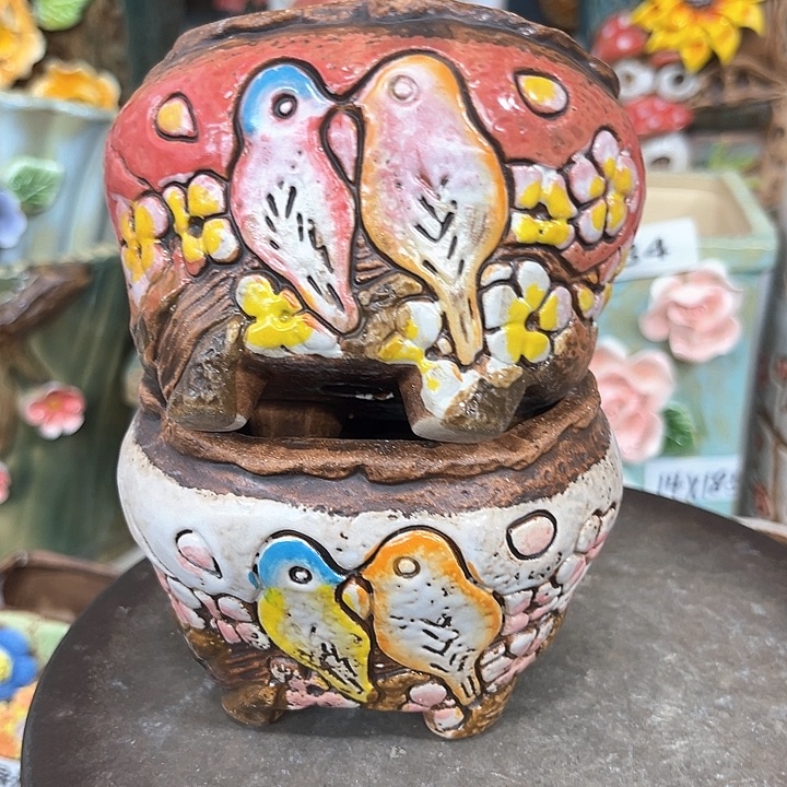 紫砂花盆粗陶材质多肉花盆