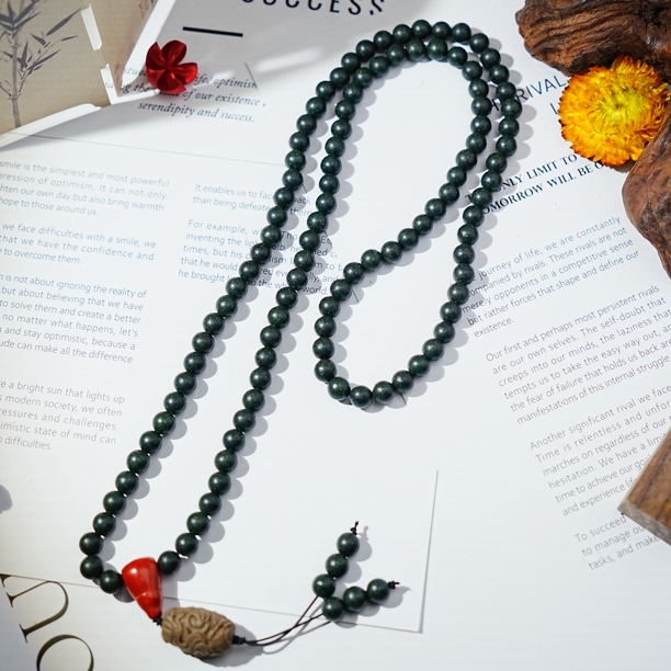 【梦灵】8mm古法手工合香珠071525薰衣草108