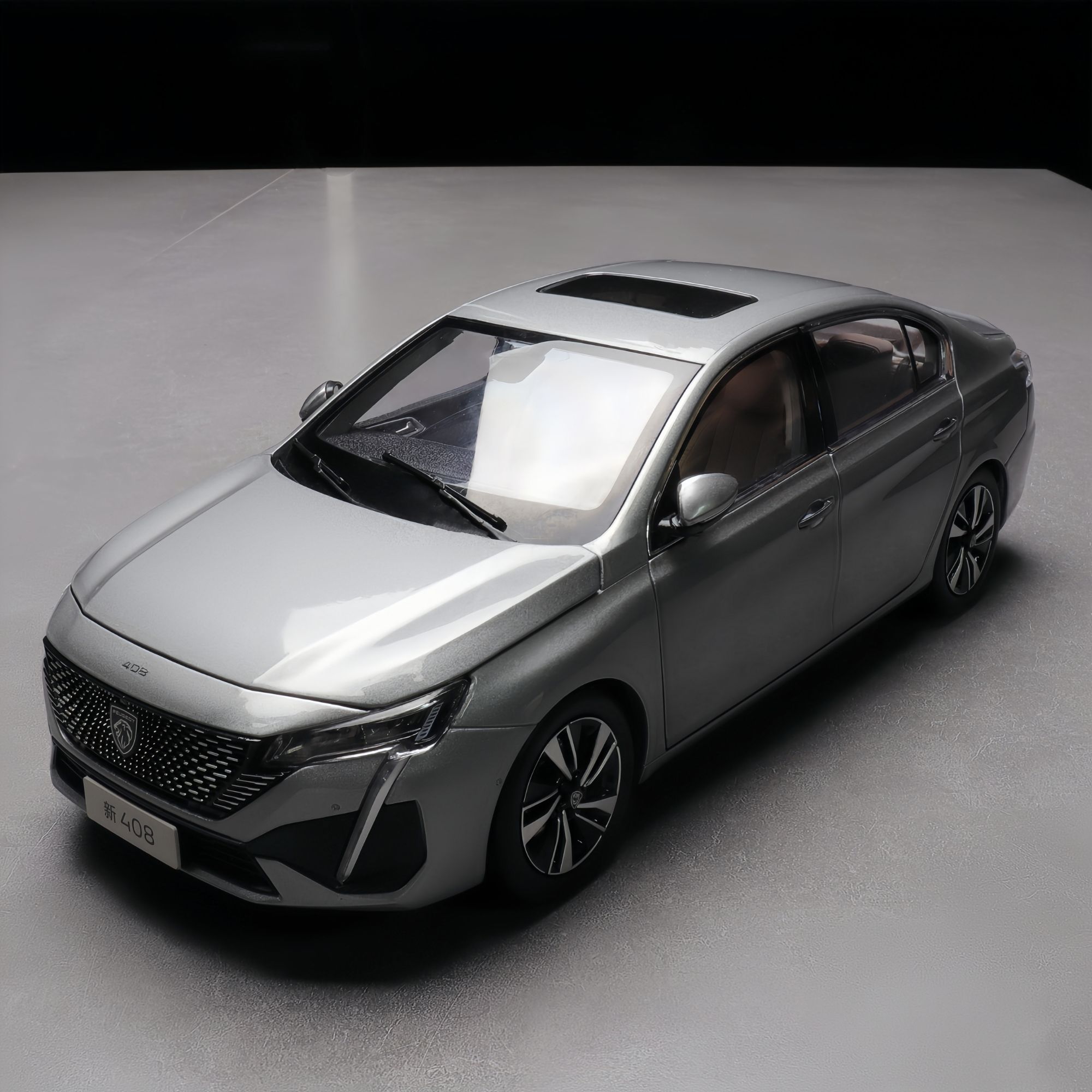 【新标志 408】合金车模1:18收藏级车模合金摆件玩具礼品高端