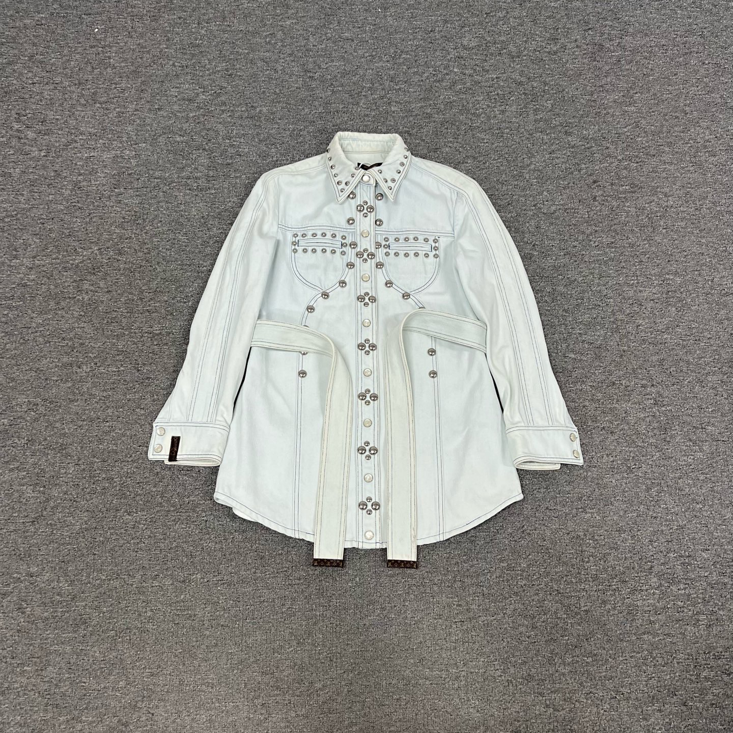 99新 LouisVuitton/路易威登 Lv 铆钉 牛仔连衣裙 95新 36码