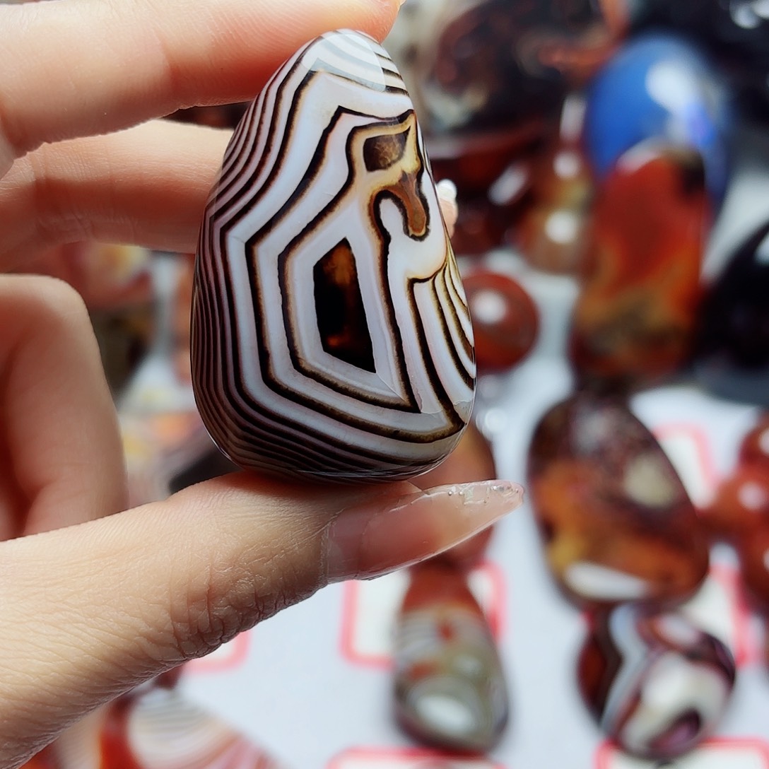 玛瑙/玉髓珠宝奇石银S925镀金镶嵌谊*