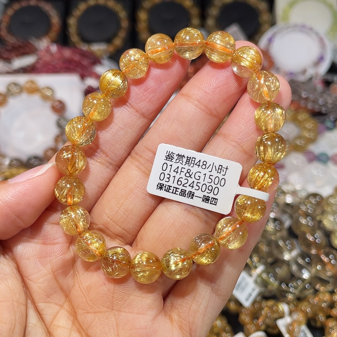 未镶嵌水晶手链钛晶8.6m