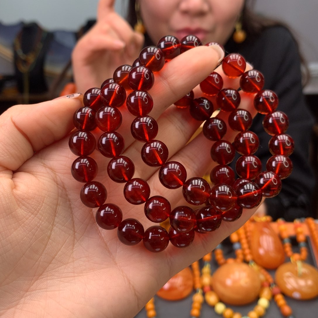 血珀手串未镶嵌多样性发一