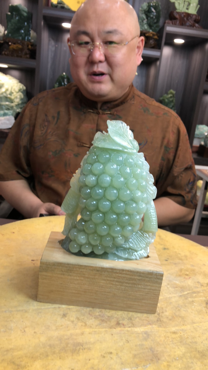 蛇纹石玉（覆膜）摆件原创作品