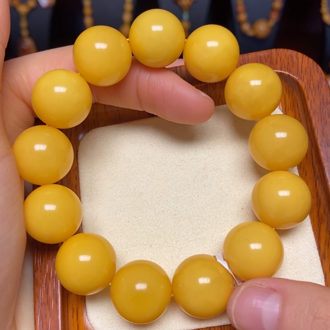 【闪购商品】蜜蜡手链未镶嵌手串