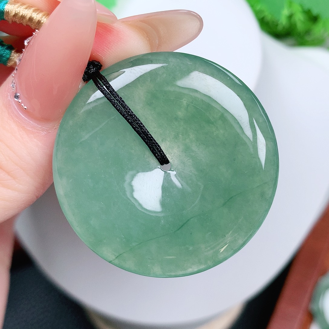 翡翠未镶嵌颈饰平安38.7-6.2