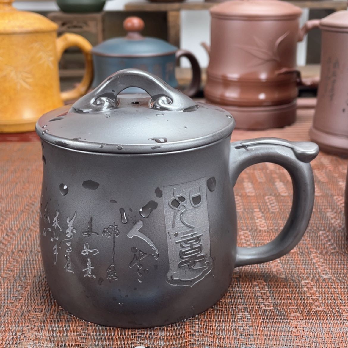 【闪购商品】紫砂茶杯雨*宜兴原矿紫砂盖杯微瑕