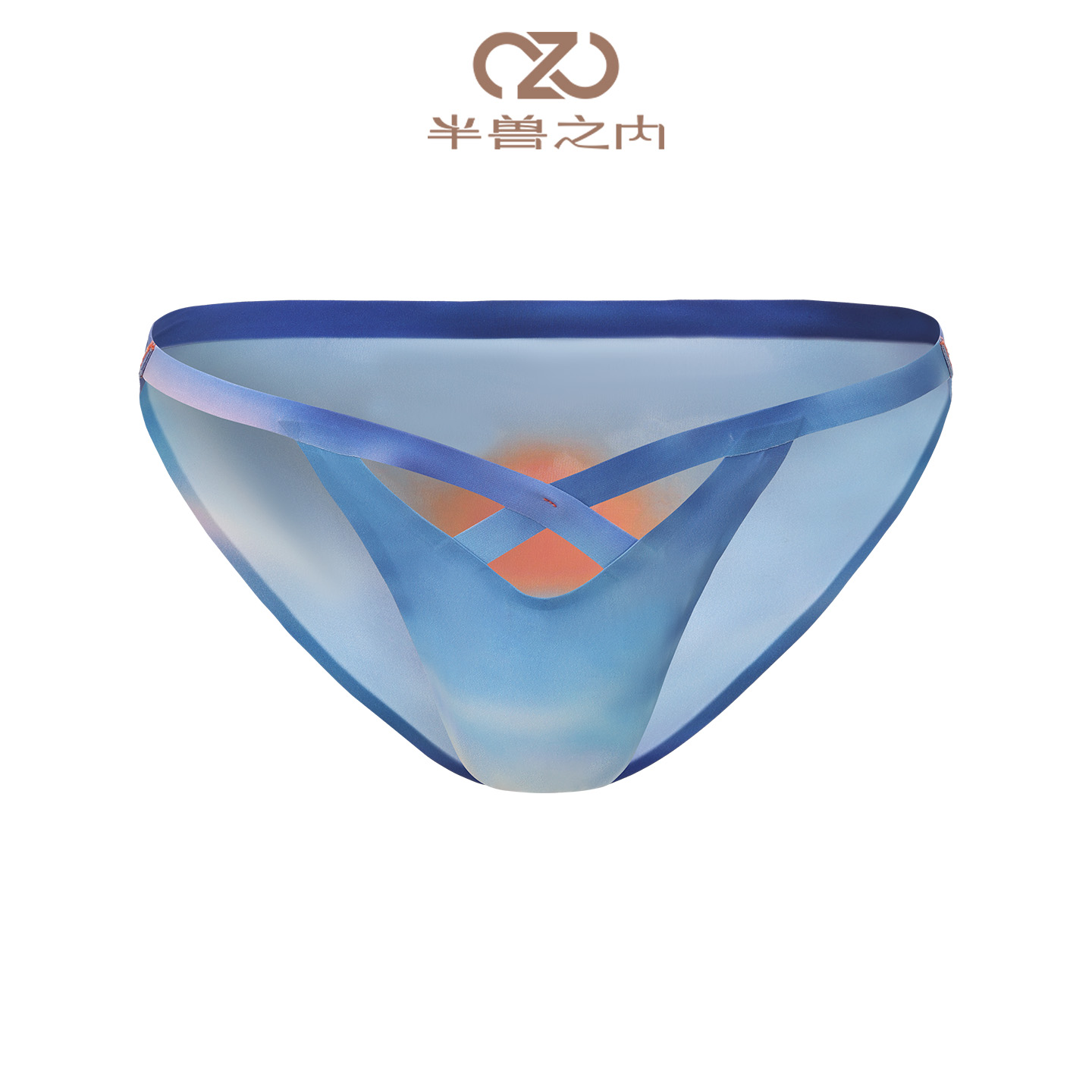 半兽之内 "加州旅馆"旭日悸动印花男士三角裤性感镂空低腰内裤