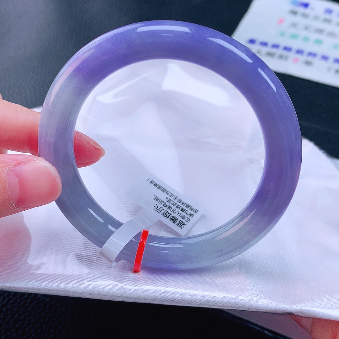 未镶嵌手镯（圆镯）翡翠54浓紫