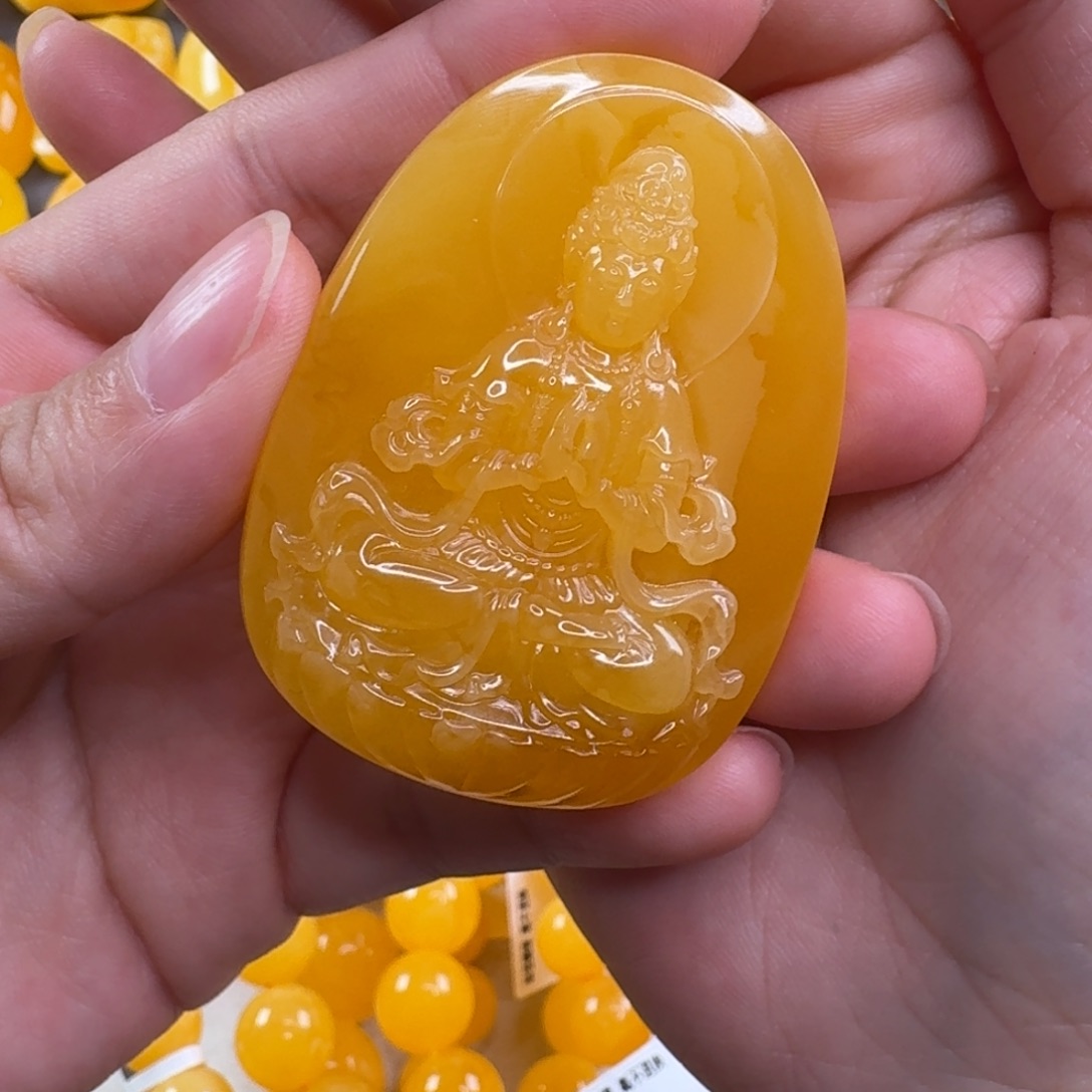 蜜蜡毛衣链未镶嵌