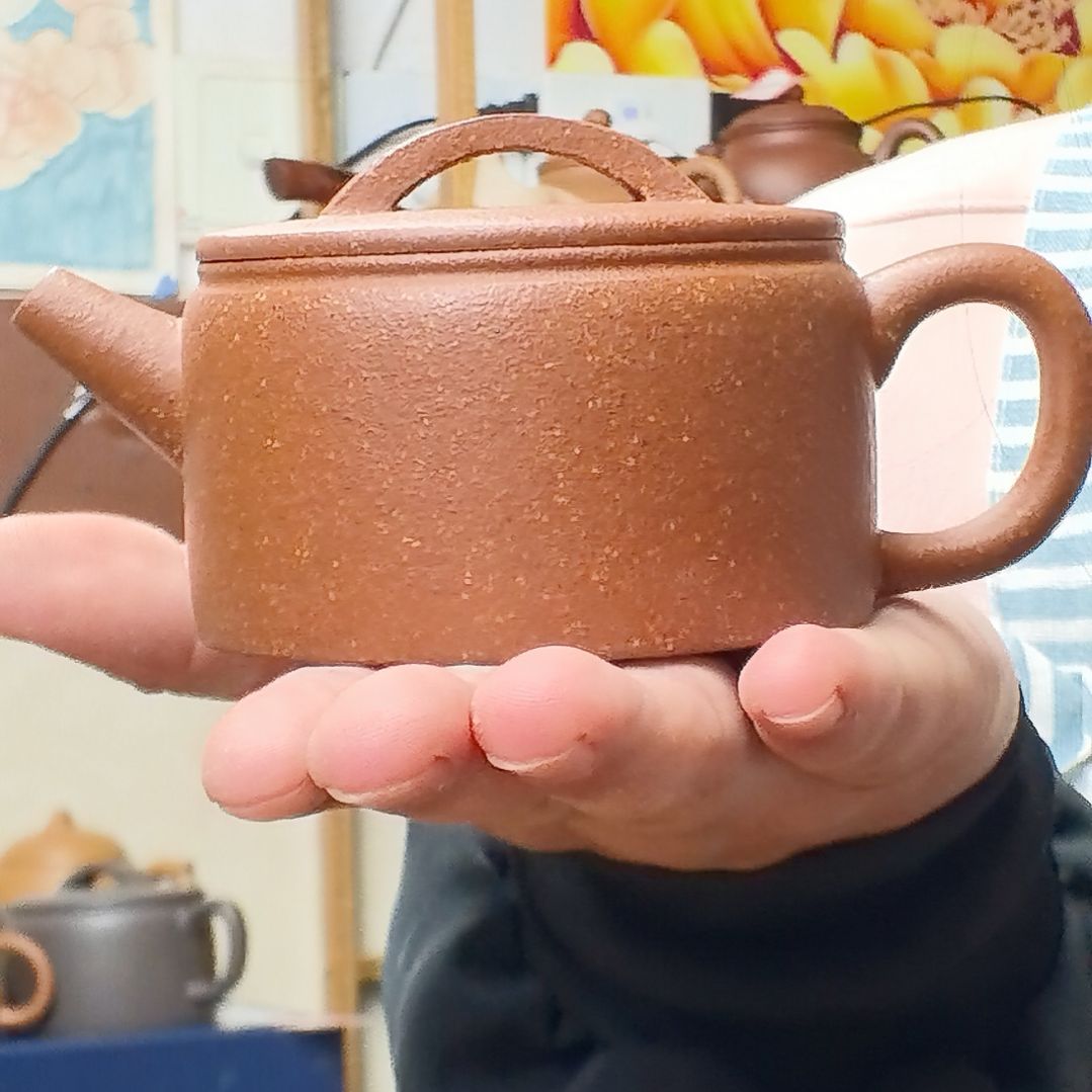 顺***遂茶壶紫砂红降坡汉瓦容量150cc
