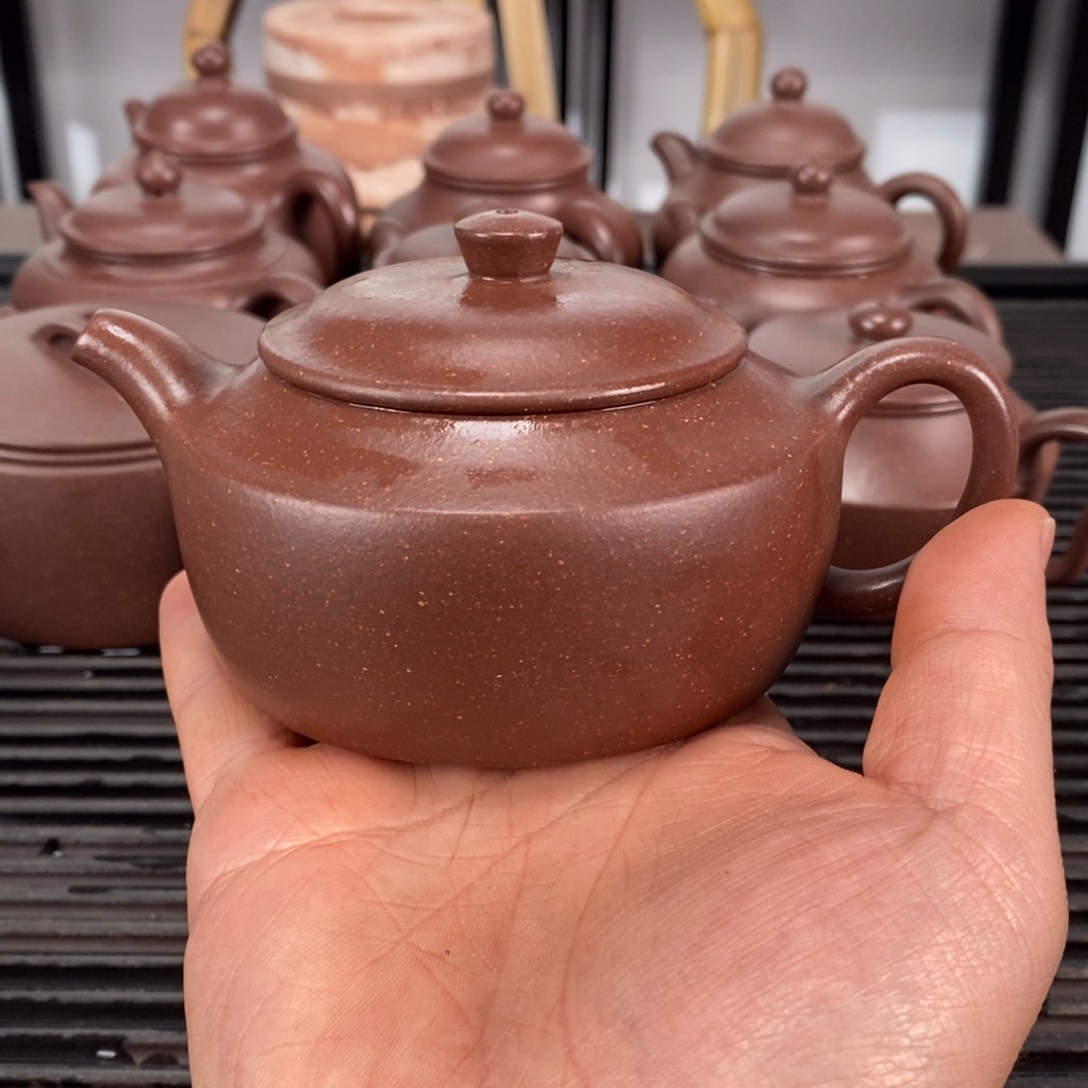 紫砂茶壶底槽清石鼓容量210CC