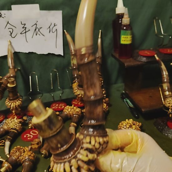 健***贵州特色竹根烟斗工艺品手把件