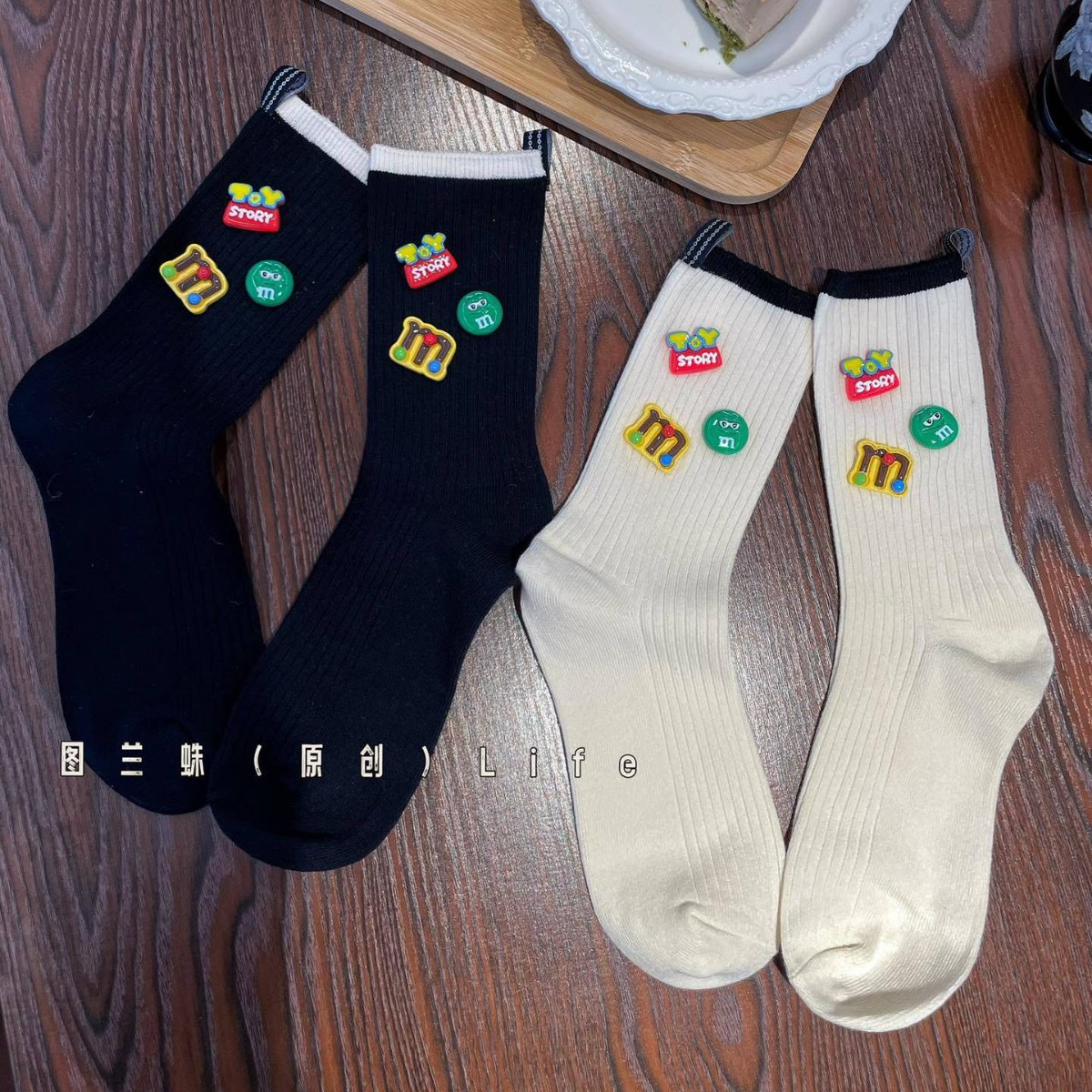 图兰蛛2025春夏新款袜子欧货个性潮袜卡通可爱袜子韩版百搭棉袜 