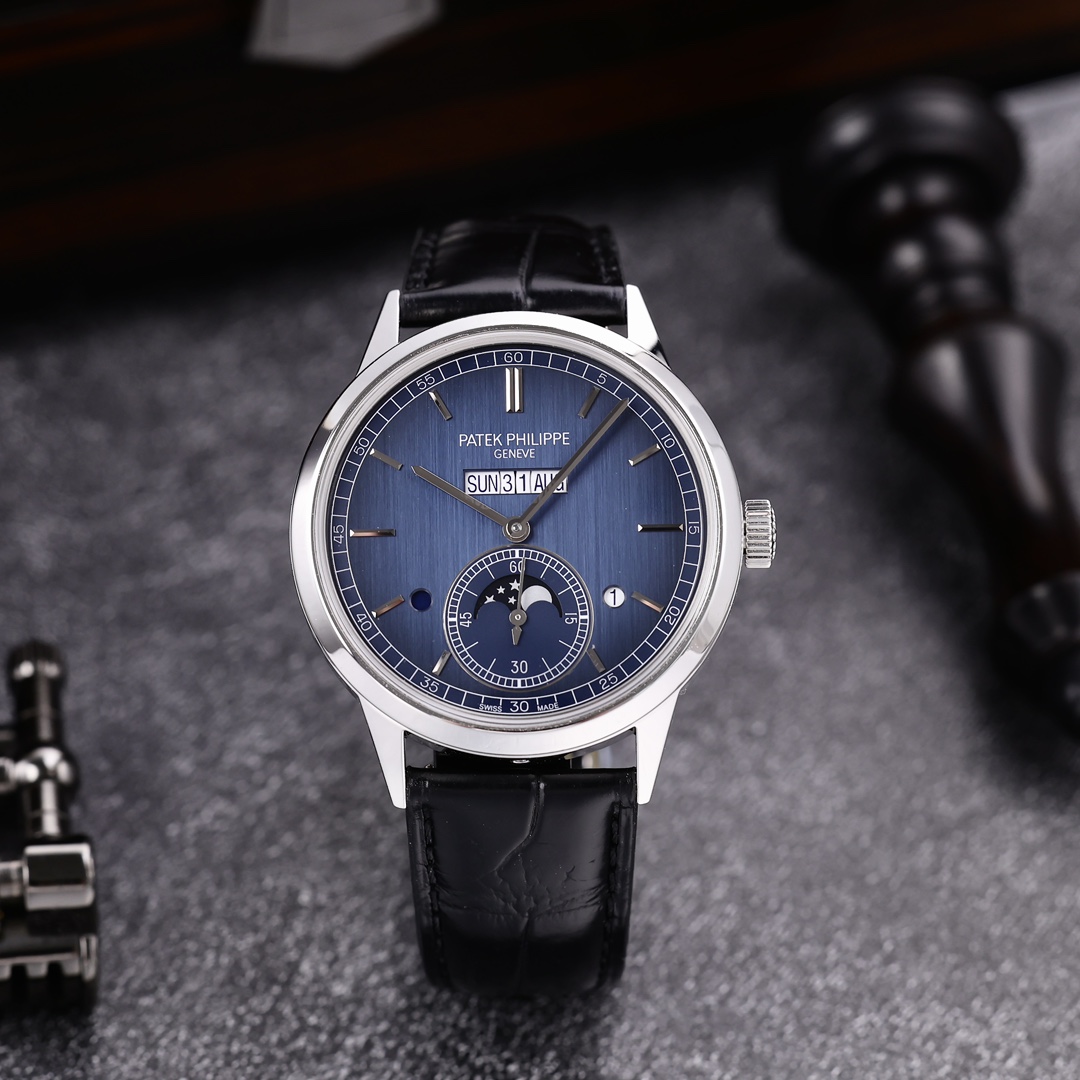 95新 Patek Philippe/百达翡丽 5236P 铂金 蓝盘 2021年9月保卡